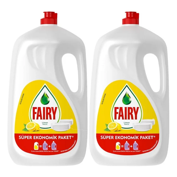 Fairy 2600 ml 2'li Limonlu Sıvı Bulaşık Deterjanı - Görsel 2