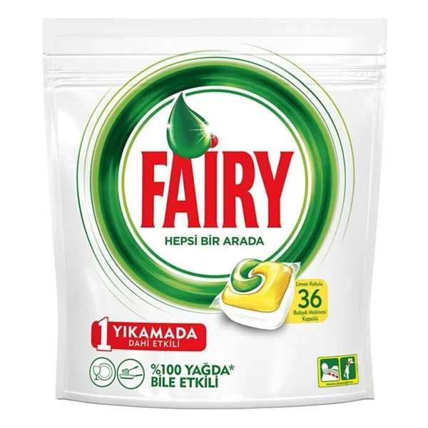 Fairy Hepsi Bir Arada Limon Bulaşık Makinesi Tableti 36'lı 3 Adet - Görsel 3