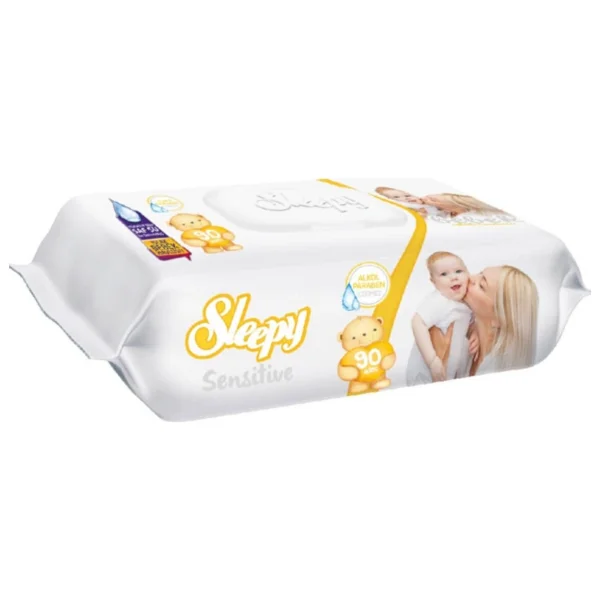 Sleepy Sensitive Kokusuz Islak Havlu 90'lı 24 Adet 2160 Yaprak Günlük Kullanım İçin - Görsel 4