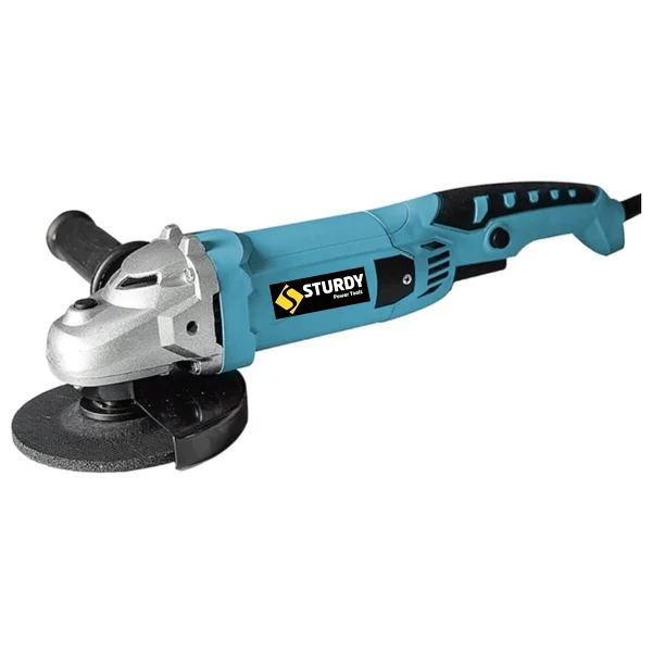 Sturdy 1800 W Devir Ayarlı Çift Metal Dişli Şanzuman Demir Metal Kesme Taşlama Makinesi 125 mm Mavi - Görsel 2