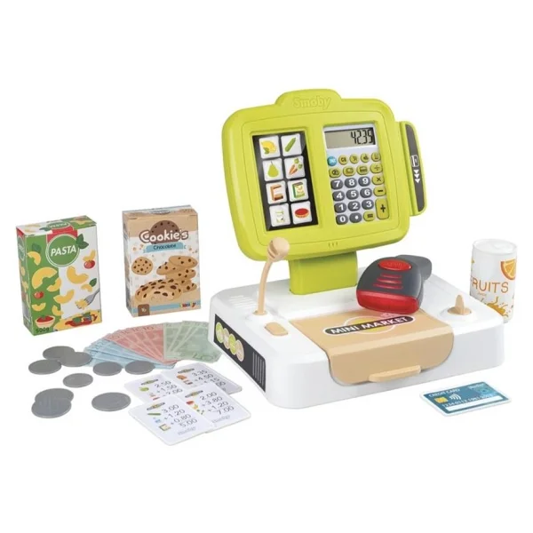 Smoby Elektronik Mini Yazar Kasa Yeşil 350113 - Görsel 3