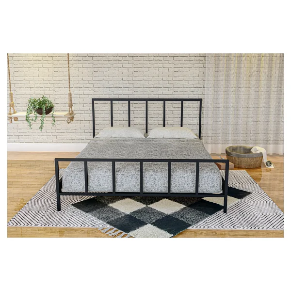 Metalia Gm 212 Vintage Çift Kişilik Metal Karyola Siyah 160X200 - 160 x 200 cm - Görsel 2