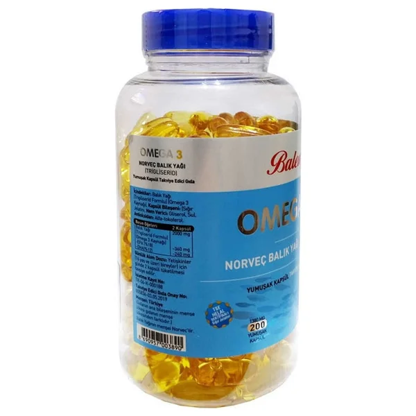 Balen Omega 3 Norveç Balık Yağı 1380 mg 200 Kapsül 2'li - Görsel 4