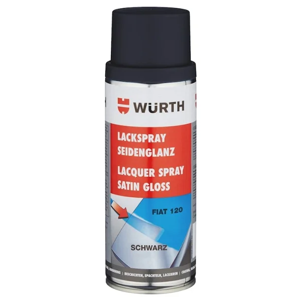 Würth 400 Ml Fiat 120 Tampon Boyası Ipeksi Parlak Siyah - Görsel 2