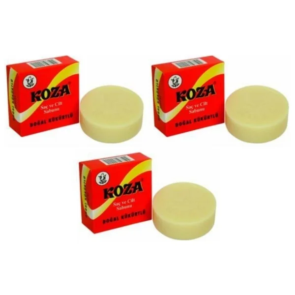 Koza Doğal 100 gr 3 Adet Kükürtlü Sabun - Görsel 2