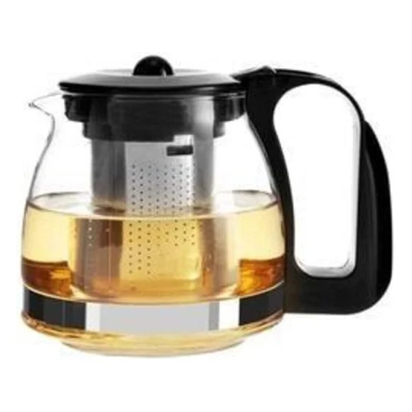 YAKUT Lüx Yakut Çelik Süzgeçli Cam Demlik 700 ml - Görsel 2