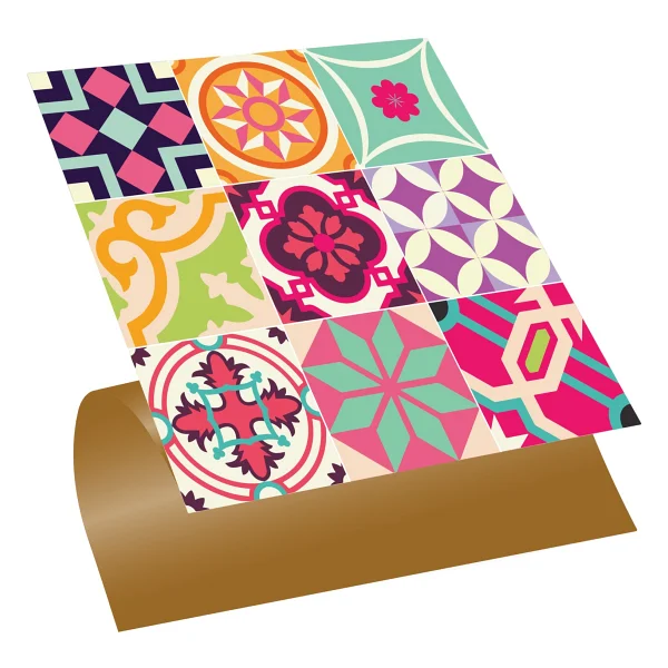 Tink Kendinden Yapışkanlı Colorful Desenli Pvc Karo 30X30 cm (56 Adet) 5m2 - Görsel 6