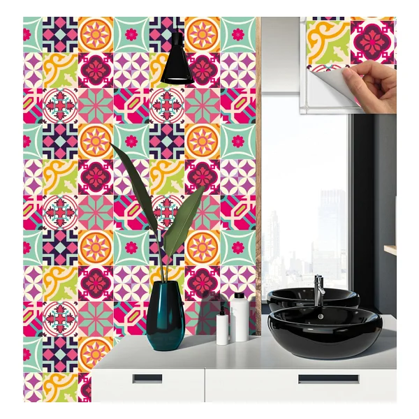 Tink Kendinden Yapışkanlı Colorful Desenli Pvc Karo 30X30 cm (56 Adet) 5m2 - Görsel 4