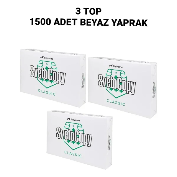 Svetocopy A4 Fotokopi Kağıtları 1.500 Adet Beyaz Yaprak - Görsel 2