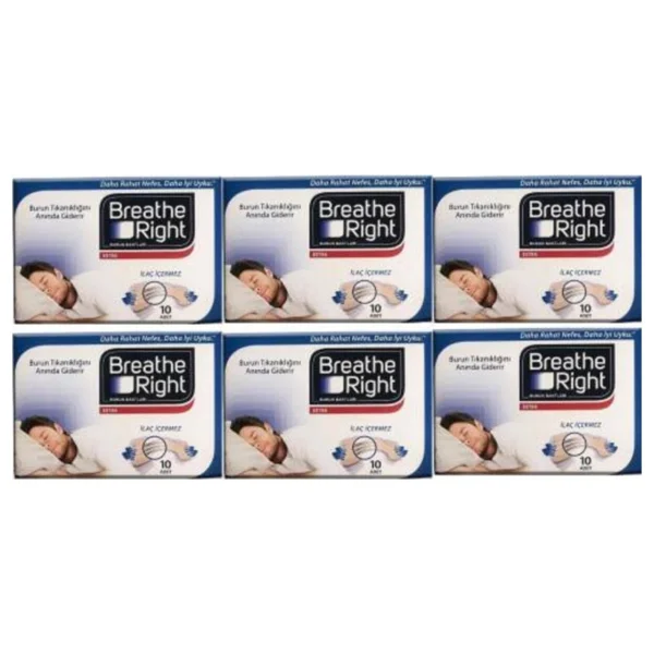 Breathe Right Extra Standart Boy 10'lu 6 Paket Burun Bandı - Görsel 2