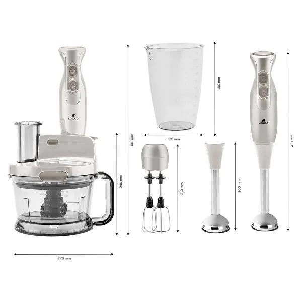 Karaca Pro-Multimax Iconic Beige 2000 W Mutfak Robotu - Görsel 5