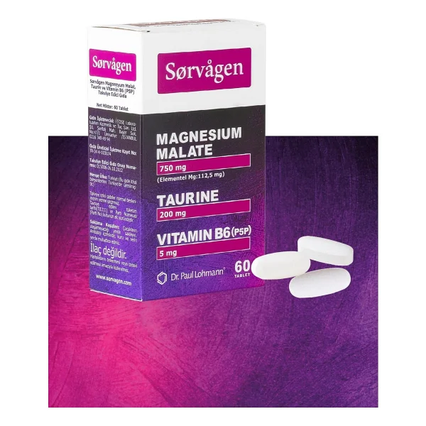 Sorvagen Magnezyum Malat Taurin ve Vitamin B6 60 Tablet - Görsel 7