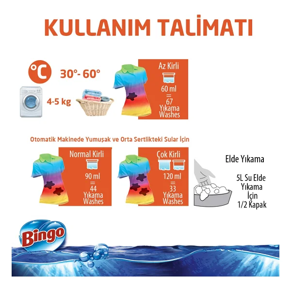 Bingo Giysi Şampuanı Arındırıcı Etki 4 lt - Görsel 2