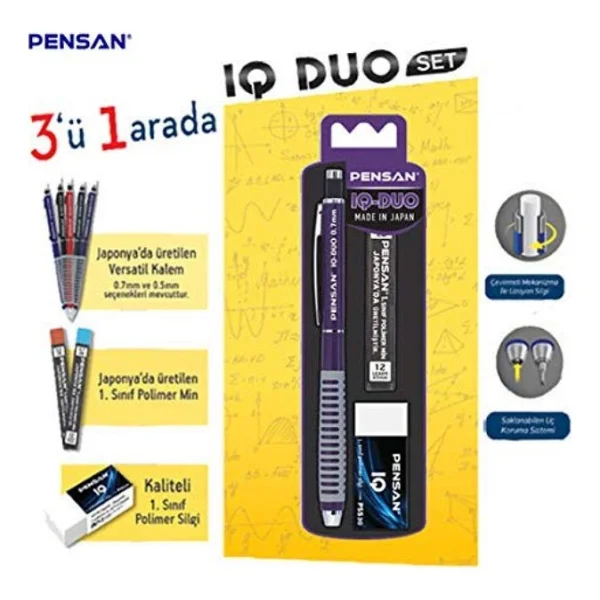 Pensan IQ Duo 0.7 mm Yeşil Versatil Uçlu Kalem Seti - Görsel 8