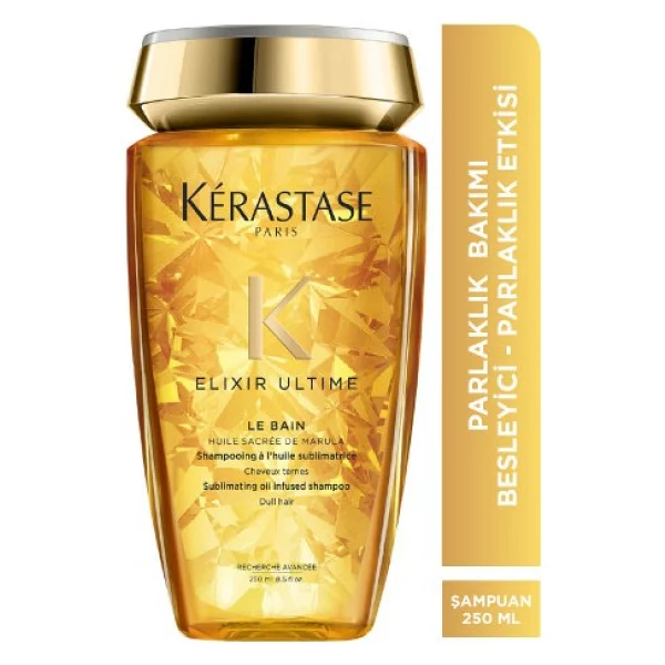 Kerastase Elixir Ultime Le Bain Argan Yağlı Besleyici Şampuan 250 ml - Görsel 5