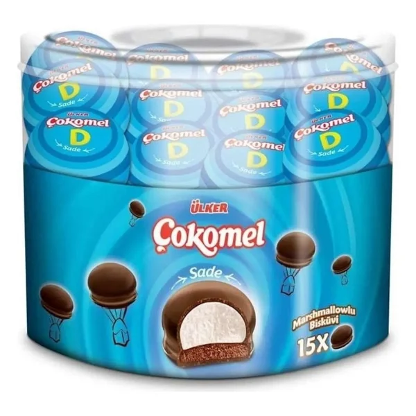 Ülker Çokomel Marshmallow Bisküvi 15x12 gr - Görsel 2