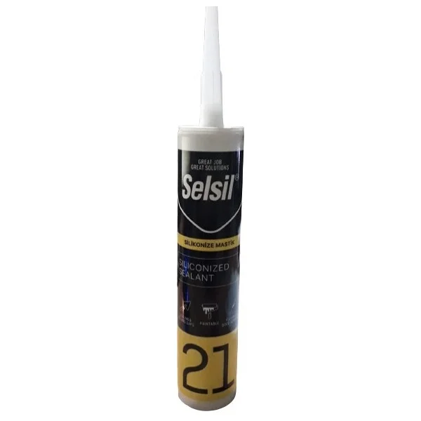 Selsil Silikonize Mastik 500 gr SİYAH - Görsel 4