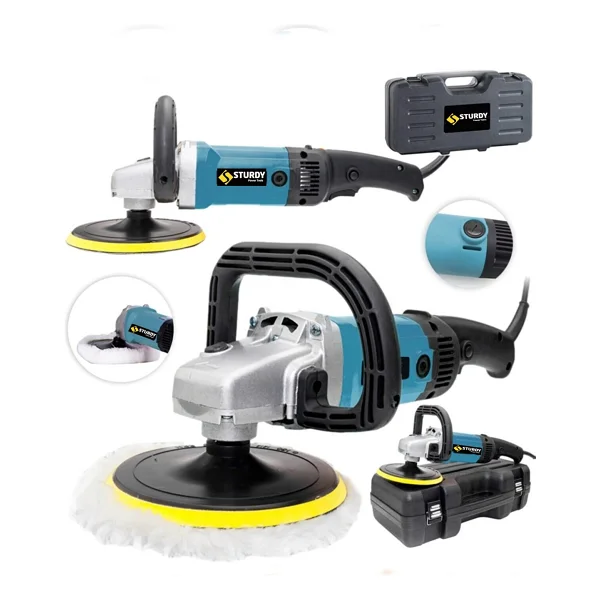 Sturdy 1200 Watt 6 Kademe Devir Ayarlı Polisaj Makinasi Zımpara Pasta Cila Makinesi Mavi - Görsel 2