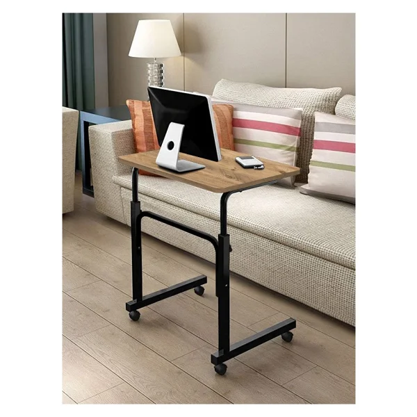 servetavcı Yükseklik Ayarlı Laptop Sehpası ve Çalışma Masası - Atlantik Çam (Tekerli) 70 x 40 cm - Görsel 2