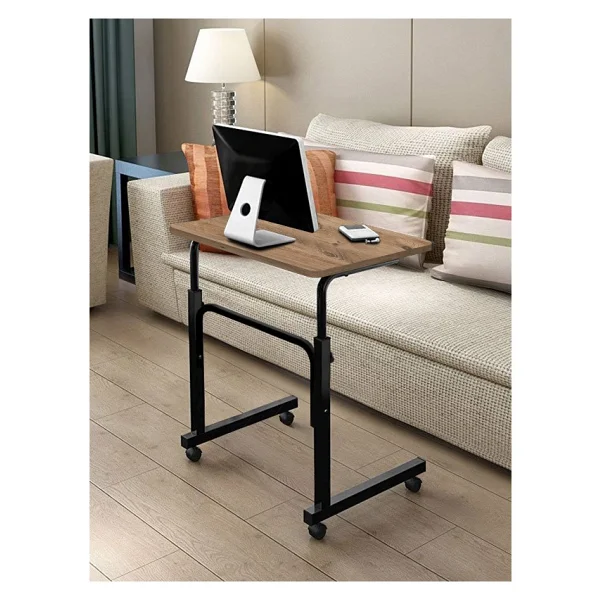 servetavcı Yükseklik Ayarlı Laptop Sehpası ve Çalışma Masası - Ceviz (Tekerli) 70 x 40 cm - Görsel 2