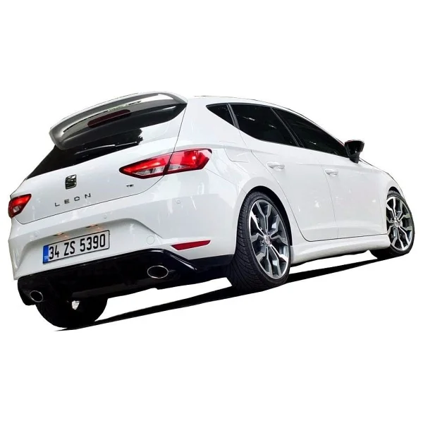 Drs Tuning Seat Leon Mk3 - 5f (2013-2016) Style Uyumlu Arka Tampon Eki - Difüzör (Plastik) - Görsel 2