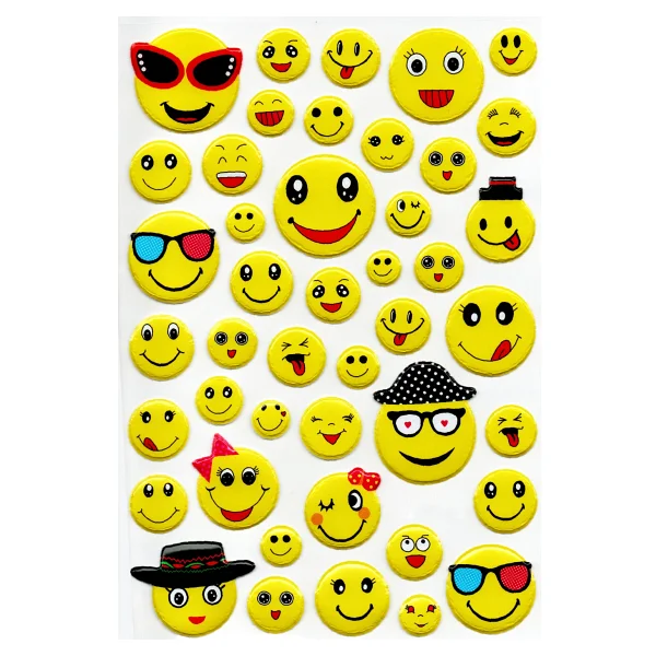 Limmy Sticker Kabartmalı A4 Boyutunda Stiker Defter, Planlayıcı Etiket, -(lim205) - Sevimli Emoji - Görsel 2