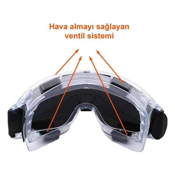 Kayak Gözlüğü Offroad Antifog Ventilli Korumalı Güneş Kar Gözlük Gökkuşağı Snowboard Glasses Sporu. - Yeşil - Görsel 4