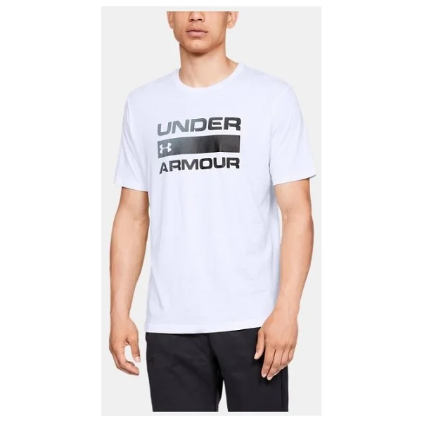 Under Armour Team Issue Wordmark 1329582-100 Beyaz Kısa Kollu Bisiklet Yaka Erkek Tişört - Görsel 10