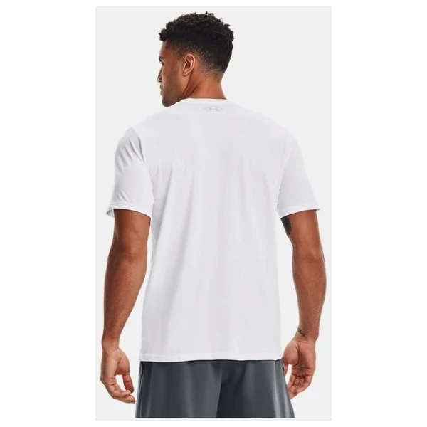 Under Armour Team Issue Wordmark 1329582-100 Beyaz Kısa Kollu Bisiklet Yaka Erkek Tişört - Görsel 3