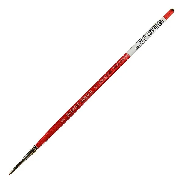 Winsor & Newton Sceptre Gold Iı Seri 101 Kısa Saplı Yuvarlak Fırça NO:000 - Görsel 2