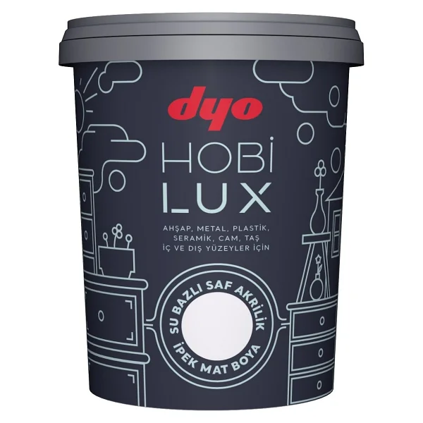 Dyo Hobilux 0.9 lt Su Bazlı Saf Akrilik Boya - Görsel 2