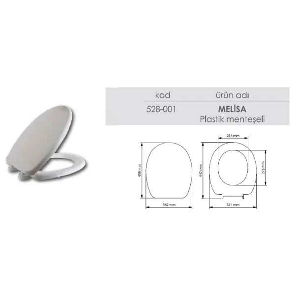 Visam Melisa Termoplast Klozet Kapağı - Görsel 2