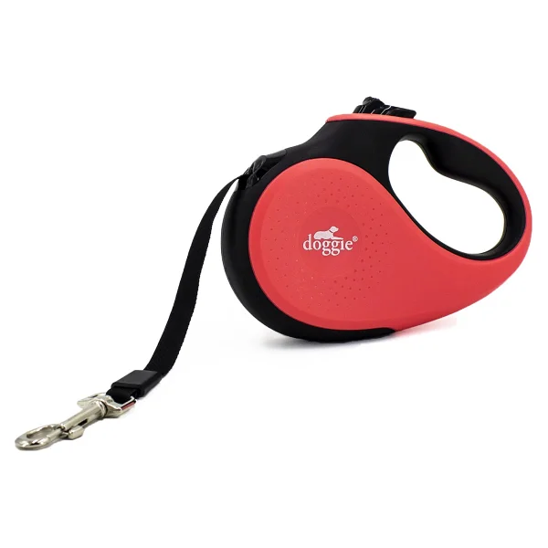 Doggie Soft Seri M 25 kg 5 m Otomatik Beyaz Köpek Tasması - Görsel 8