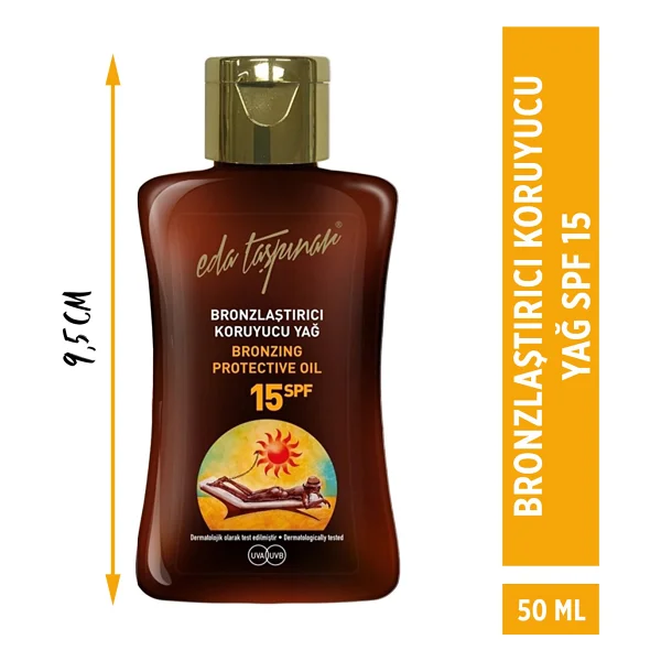 Eda Taşpınar Koruyucu 50 ml 15 Faktör Bronzlaştırıcı Yağ - Görsel 6