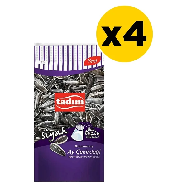 Tadım Ayçekirdeği 180 gr Bol Tuzlu Kavrulmuş Siyah x 4 Adet - Görsel 2