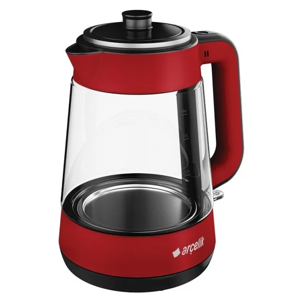 Arçelik 1900w, 2000ml, Çift Cam Kırmızı Çay Makinesi - Görsel 3