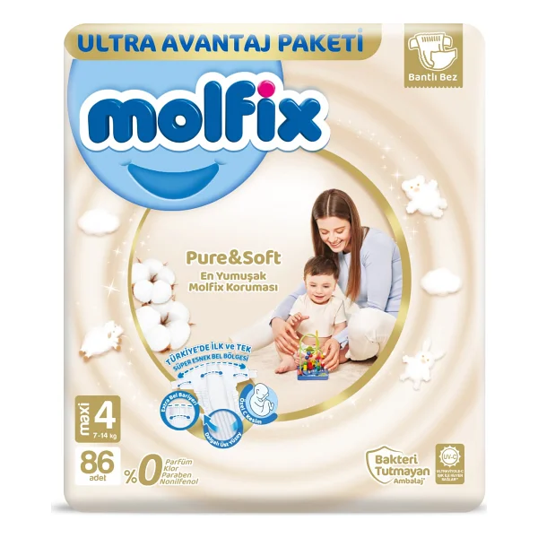 Molfix Pure&Soft 5 Numara Junior 66'lı Bebek Bezi - Görsel 4
