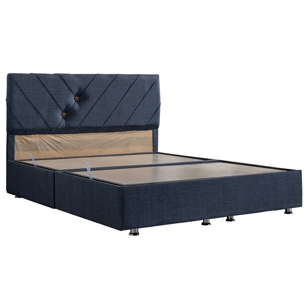 Setay Lux Class İkili Set Yandan Açılır Çift Kişilik Baza Başlık - Lacivert - 160 x 200 cm - Görsel 3