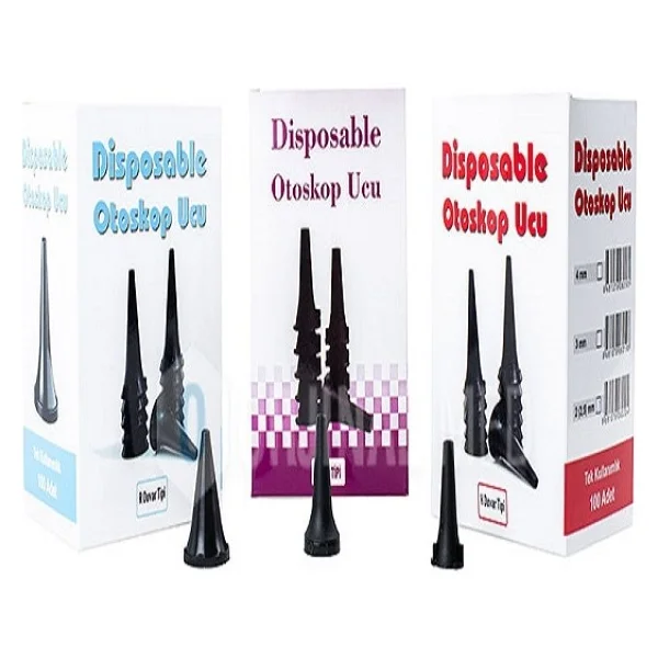 Rabır - Dısposable Otoskop Ucu 3 mm El Tipi(Reisler ve Hanine Uyumlu 100 Adet(1 Kutu) - Siyah - Görsel 2