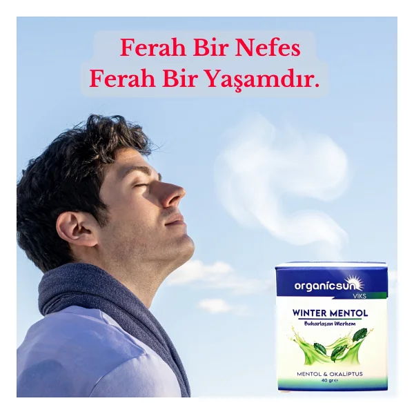 Organicsun Winter Mentol Buharlaşan Merhem Viks Vicks Vikis Mentol ve Okaliptus 40 gr - Görsel 4