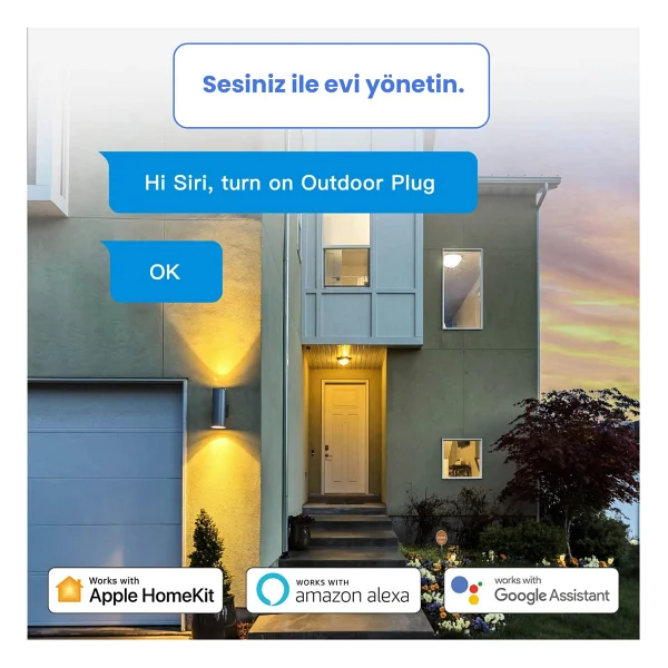 Meross Wi-Fi Akım Korumalı 2 Çıkışlı Akıllı Dış Alan Prizi - Görsel 5