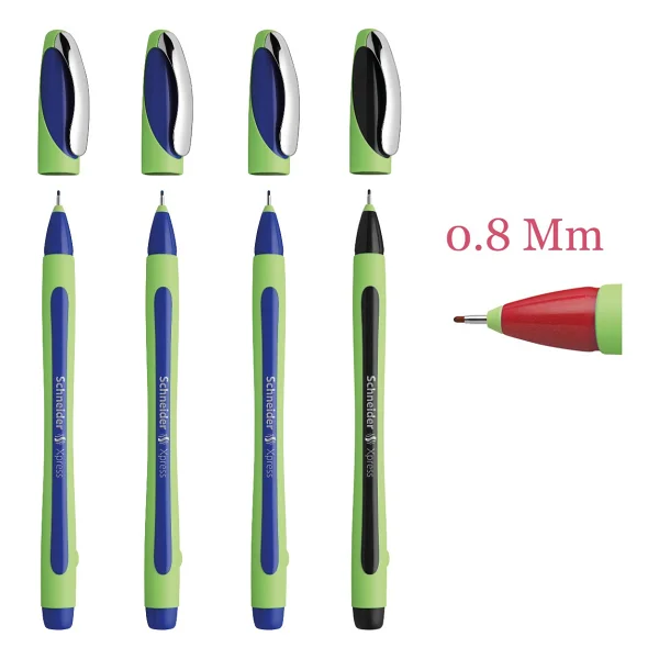 Schneider Xpress 0,8 mm Fiber Uçlu Kalem 3 Mavi 1 Siyah - Görsel 4