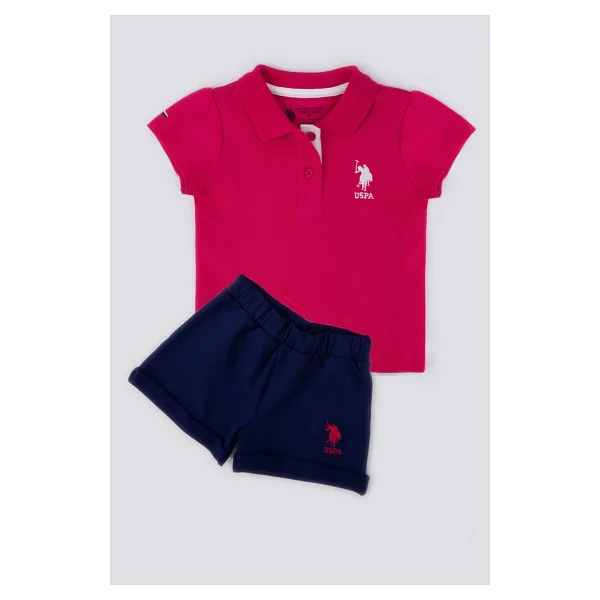 U.S. Polo Assn. Creamy Intensity Pembe Bebek Hırka - 9 - 12 Ay - Vişne - Görsel 2