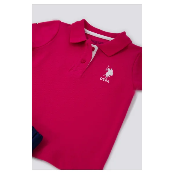 U.S. Polo Assn. Creamy Intensity Pembe Bebek Hırka - 9 - 12 Ay - Vişne - Görsel 3