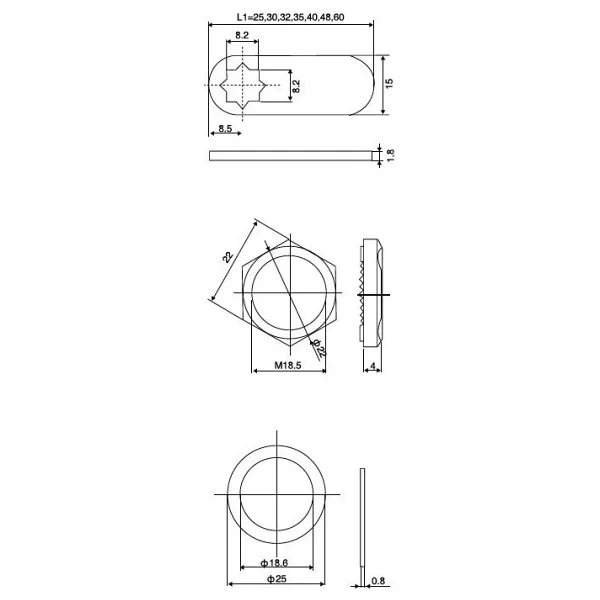 Canex Mandallı Çekmece Kilidi 20 mm - Görsel 2