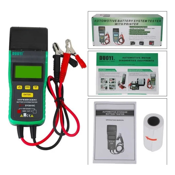 DUOYI DY2015C Termal Yazıcılı Otomotiv Akü Sistemi Test Cihazı 24V/12V - Görsel 5