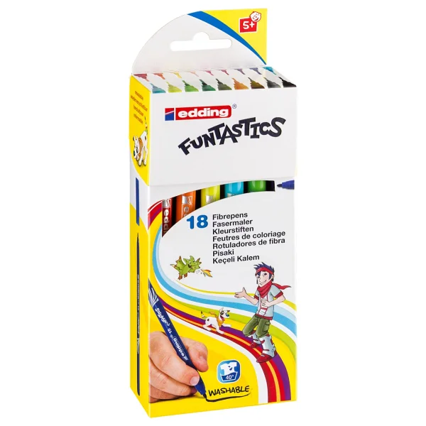 Edding Funtastics 15 İnce Uçlu 18'li Keçeli Kalem Seti - Görsel 9