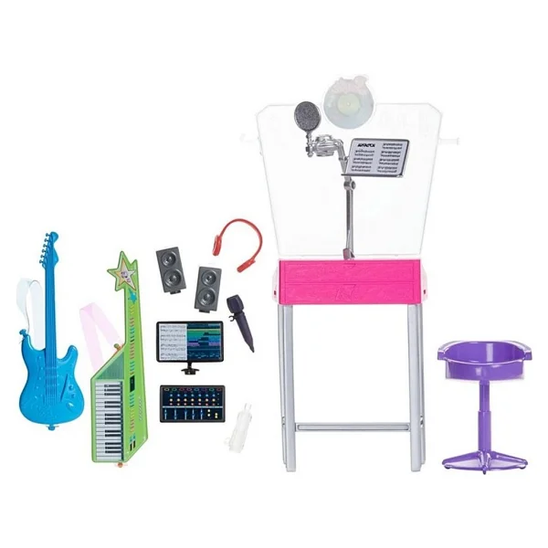 Barbie Meslek Aksesuarları Müzik Stüdyosu GJL67 - Görsel 3