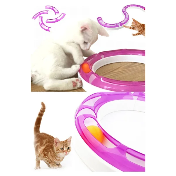 Kardelen Kedi Oyun Çemberi Oyun Tüneli Pembe - Görsel 3