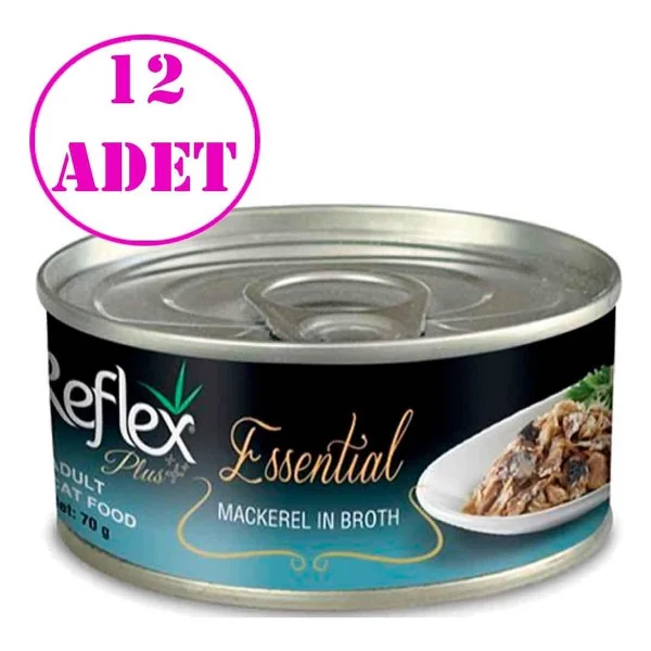 Reflex Plus Essential Uskumrulu 70 gr 12'li Yetişkin Konserve Kedi Maması - Görsel 3